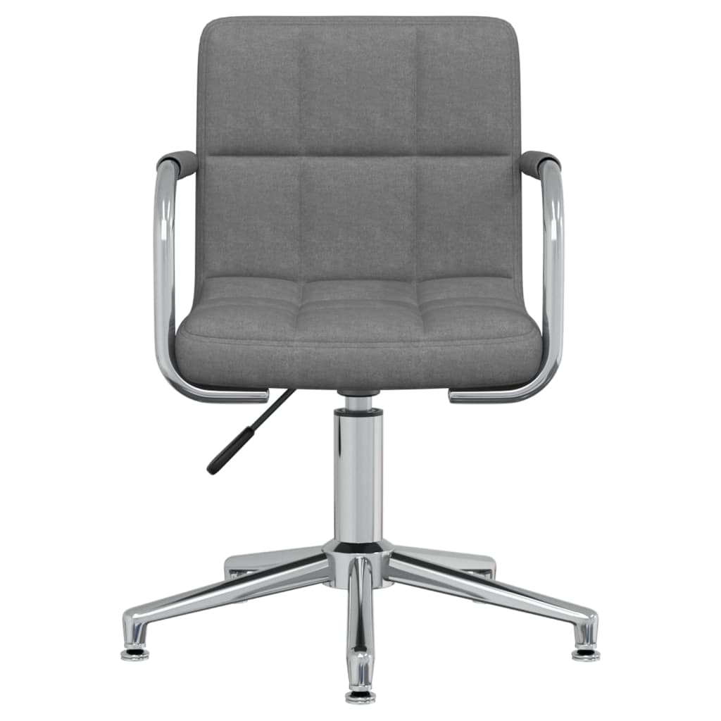 

vidaXL Eetkamerstoelen draaibaar 6 st stof lichtgrijs
