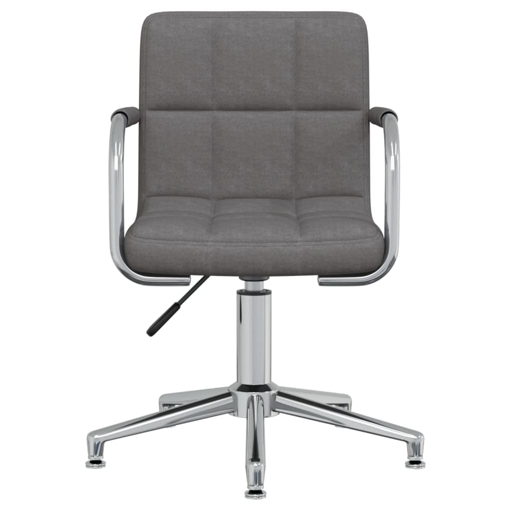 

vidaXL Eetkamerstoelen draaibaar 6 st stof donkergrijs