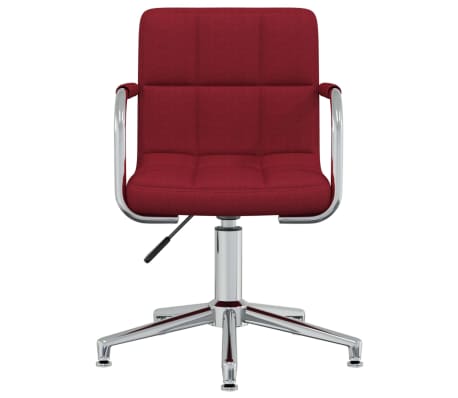 vidaXL Pasukama valgomojo kėdė, vyno raudona, audinys (334737)