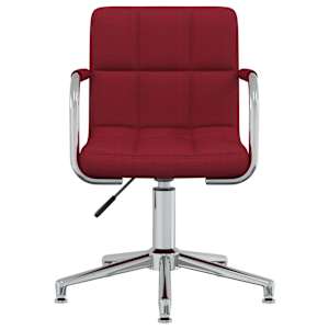 vidaXL Pasukama valgomojo kėdė, vyno raudona, audinys (334737)