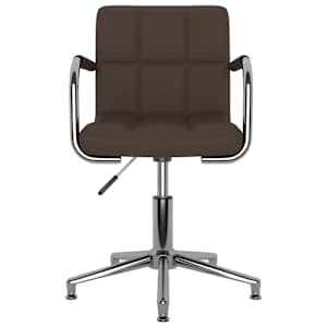 vidaXL Pasukama valgomojo kėdė, rudos spalvos, dirbtinė oda (334752)