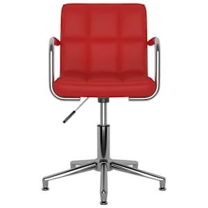 vidaXL Pasukama valgomojo kėdė, vyno raudona, dirbtinė oda (334755)