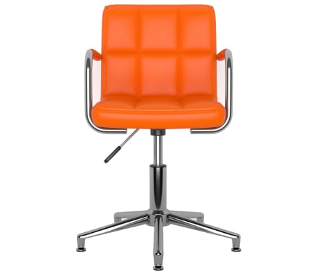 vidaXL Pasukama valgomojo kėdė, oranžinė, dirbtinė oda (334756)
