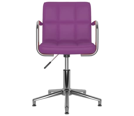 vidaXL Pasukama valgomojo kėdė, violetinė, dirbtinė oda (334757)