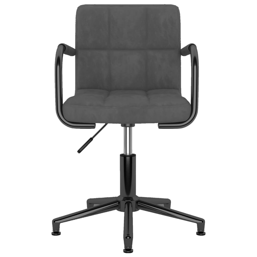 

vidaXL Eetkamerstoelen draaibaar 4 st fluweel donkergrijs