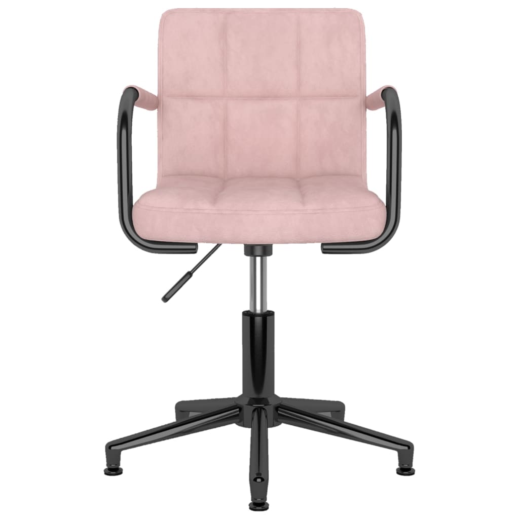 

vidaXL Eetkamerstoelen draaibaar 4 st fluweel roze
