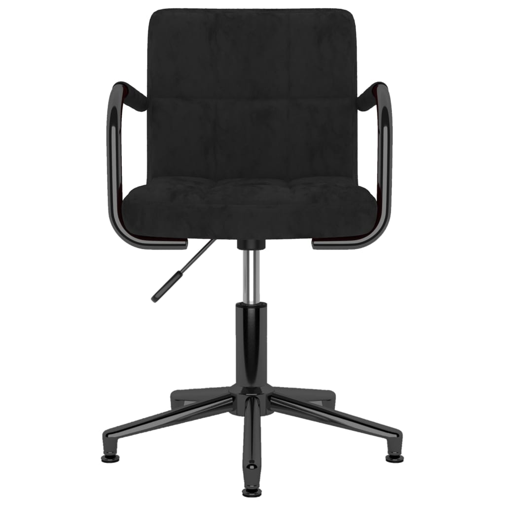 

vidaXL Eetkamerstoelen draaibaar 6 st fluweel zwart