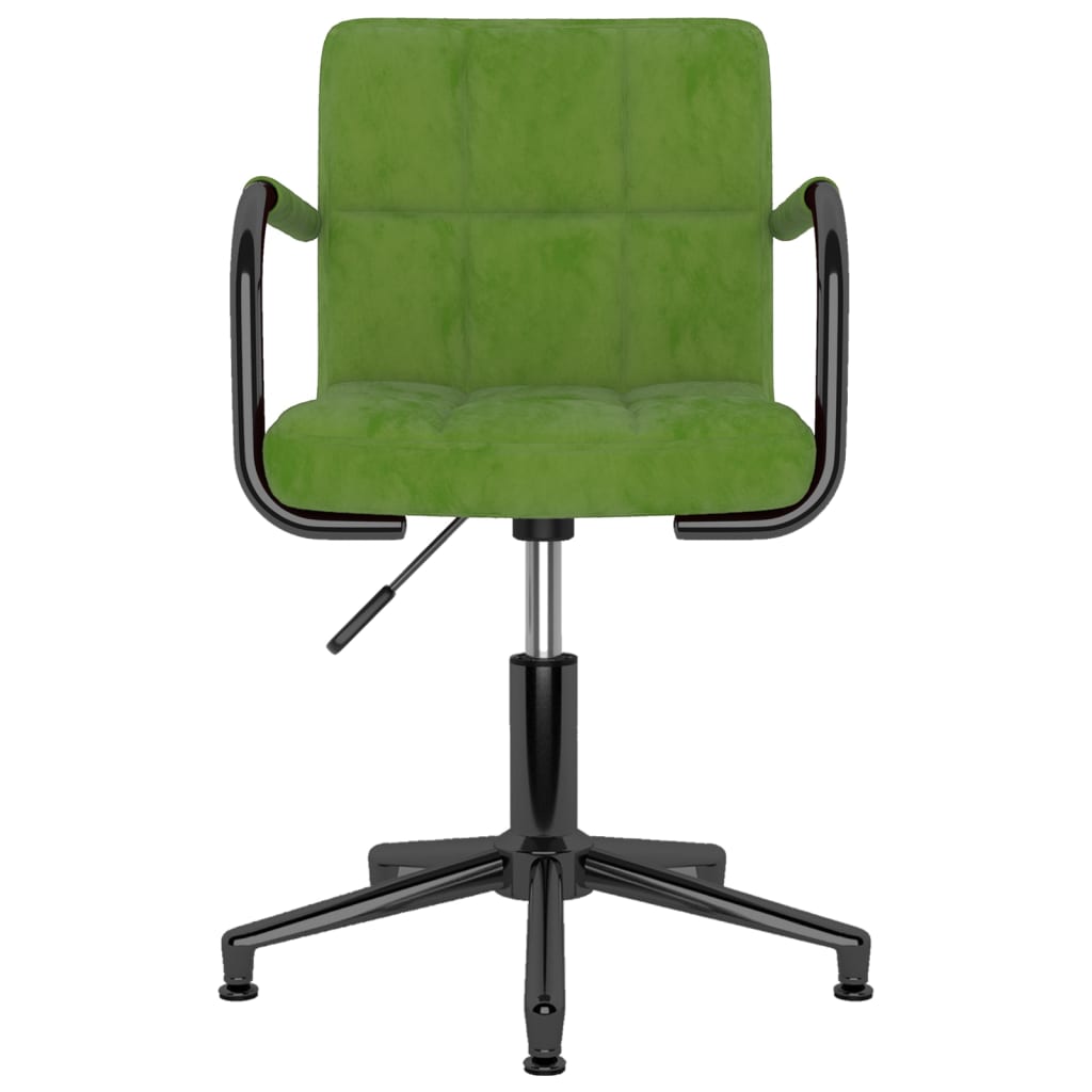 

vidaXL Eetkamerstoelen draaibaar 6 st fluweel lichtgroen