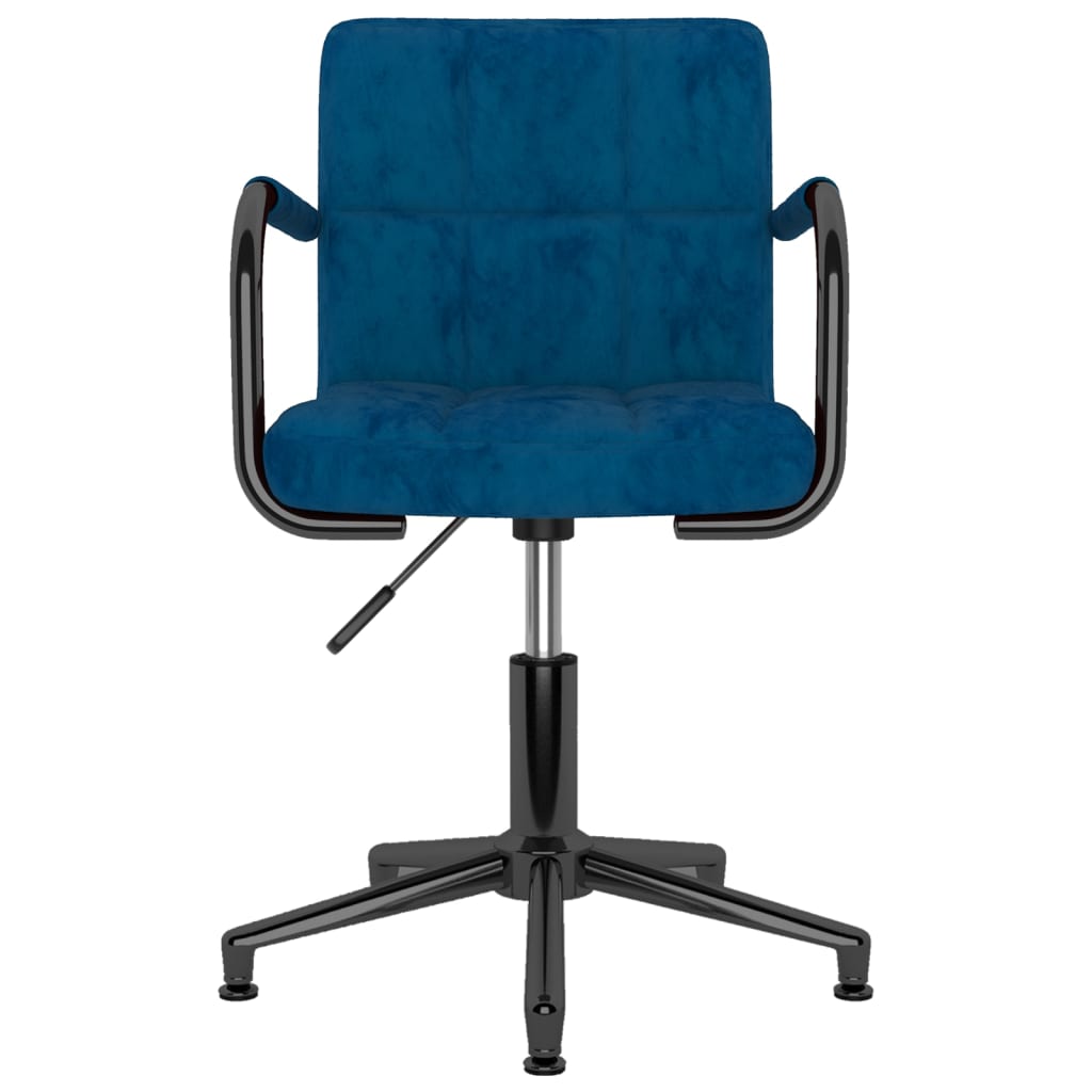 

vidaXL Eetkamerstoelen draaibaar 6 st fluweel blauw