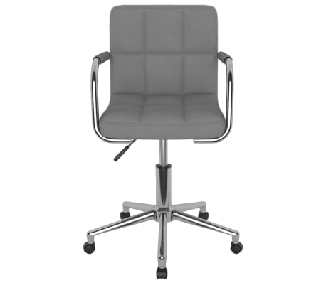 vidaXL Pasukamos valgomojo kėdės, 4vnt., &scaron;viesiai pilkos, audinys