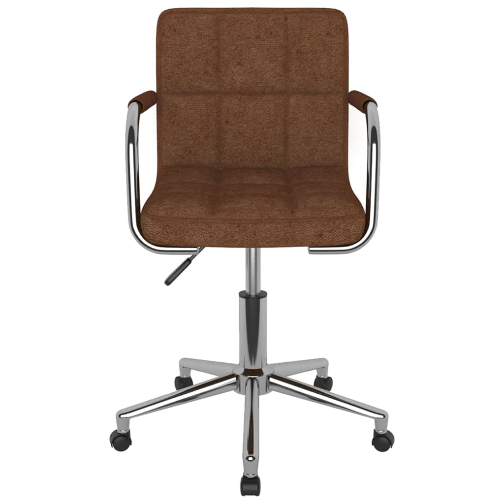 

vidaXL Eetkamerstoelen draaibaar 4 st stof bruin