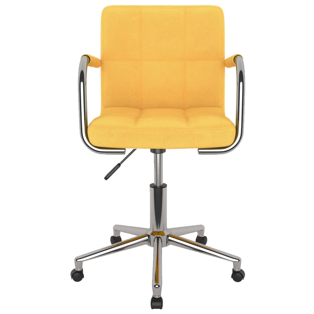 

vidaXL Eetkamerstoelen draaibaar 4 st stof mosterdgeel