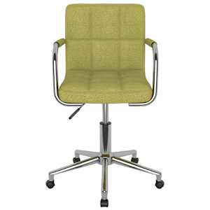 vidaXL Pasukama valgomojo kėdė, žalios spalvos, audinys (334796)