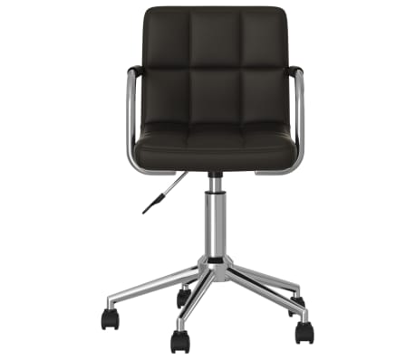 vidaXL Valgomojo kėdės, 4vnt., juodos, dirbtinė oda, pasukamos