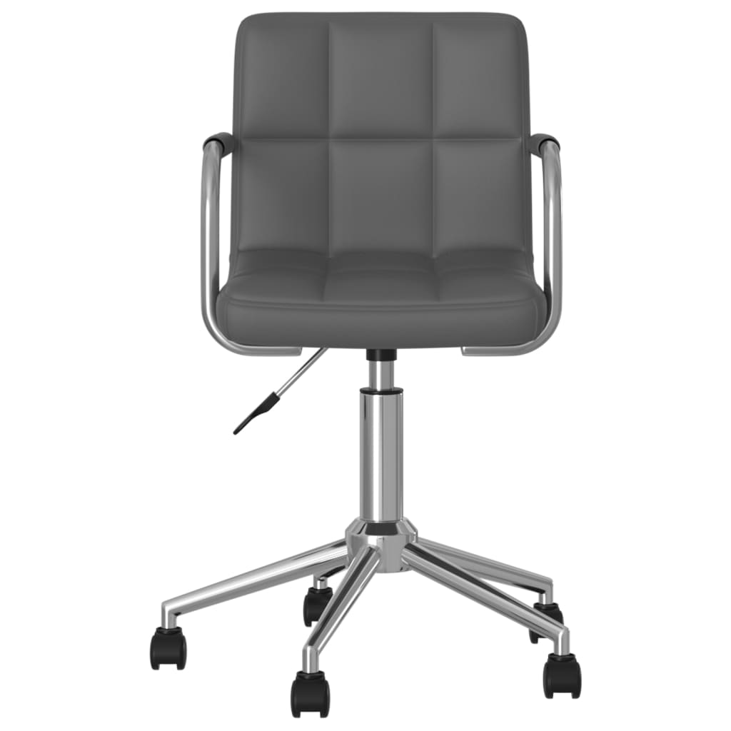 

vidaXL Eetkamerstoelen draaibaar 6 st kunstleer grijs