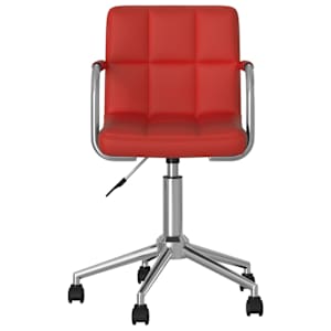 vidaXL Pasukama valgomojo kėdė, vyno raudona, dirbtinė oda (334817)