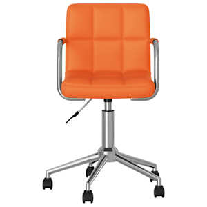 vidaXL Pasukama valgomojo kėdė, oranžinė, dirbtinė oda (334818)