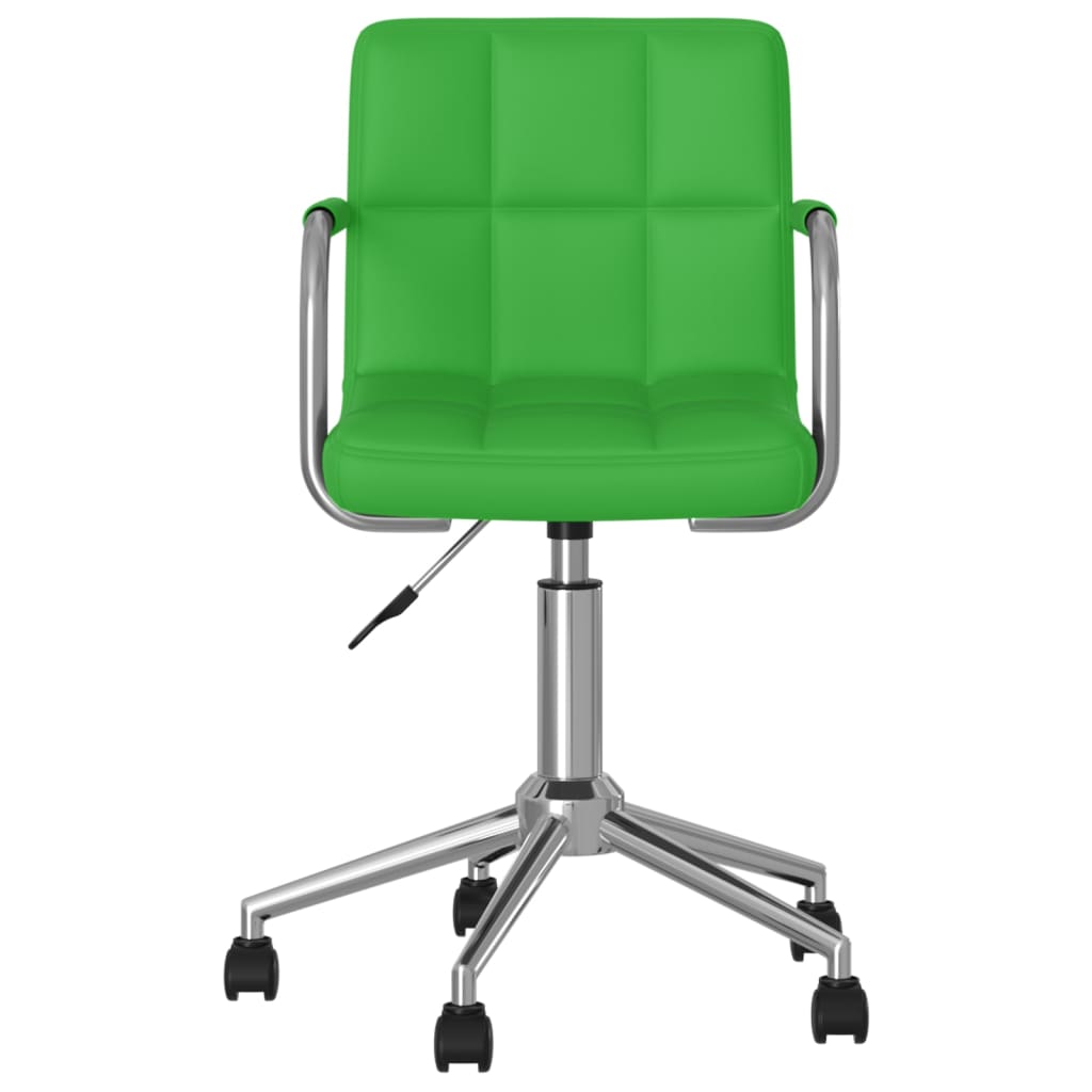 vidaXL Chaise pivotante de salle à manger Vert Similicuir