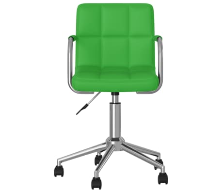 vidaXL Pasukama valgomojo kėdė, žalios spalvos, dirbtinė oda (334820)
