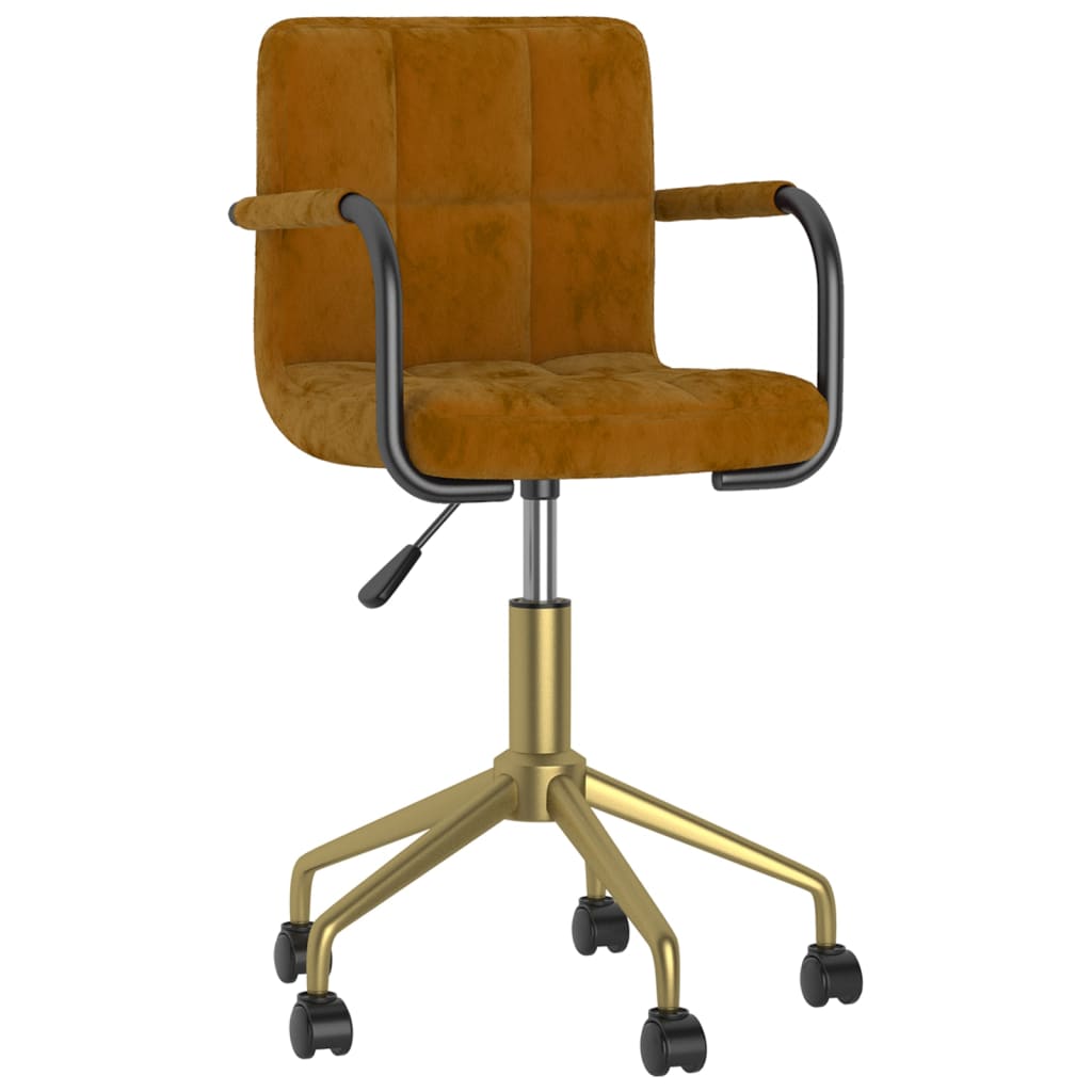 

vidaXL Eetkamerstoelen draaibaar 4 st fluweel bruin