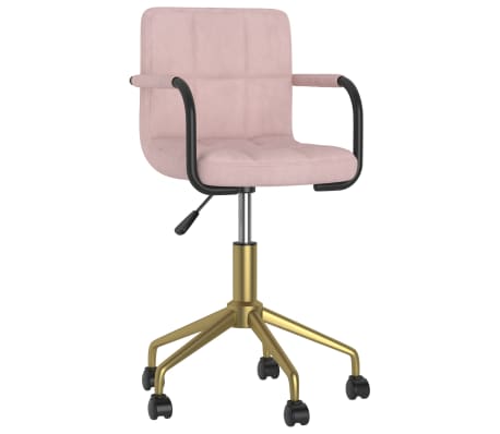 vidaXL drejelige spisebordsstole 4 stk. fløjl lyserød