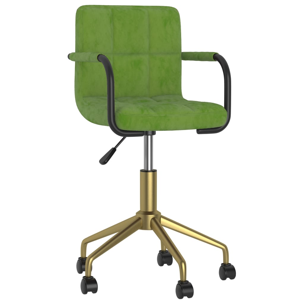 

vidaXL Eetkamerstoelen draaibaar 6 st fluweel lichtgroen