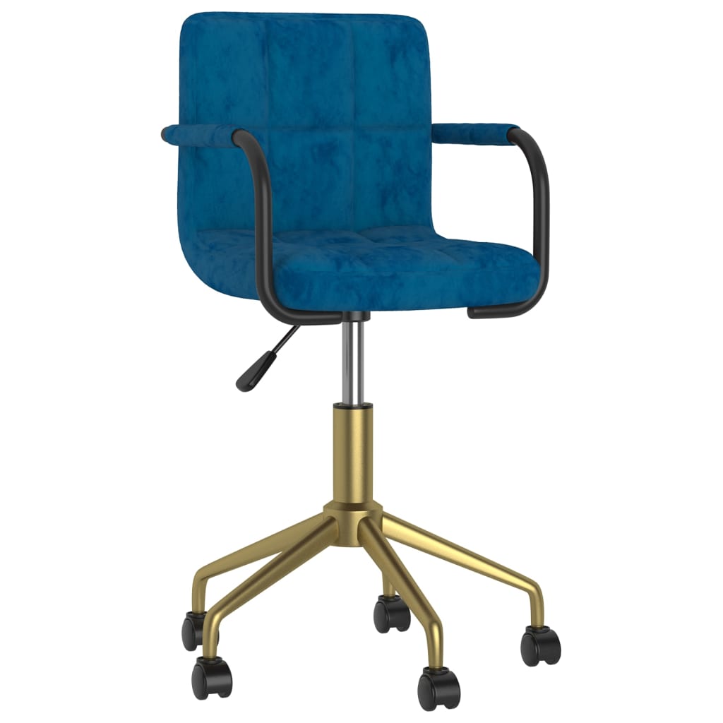 

vidaXL Eetkamerstoelen draaibaar 6 st fluweel blauw