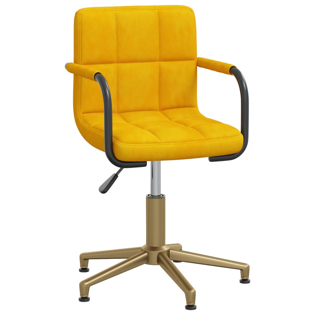

vidaXL Eetkamerstoelen draaibaar 4 st fluweel mosterdgeel