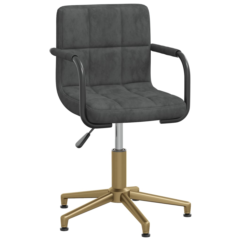 

vidaXL Eetkamerstoelen draaibaar 6 st fluweel donkergrijs