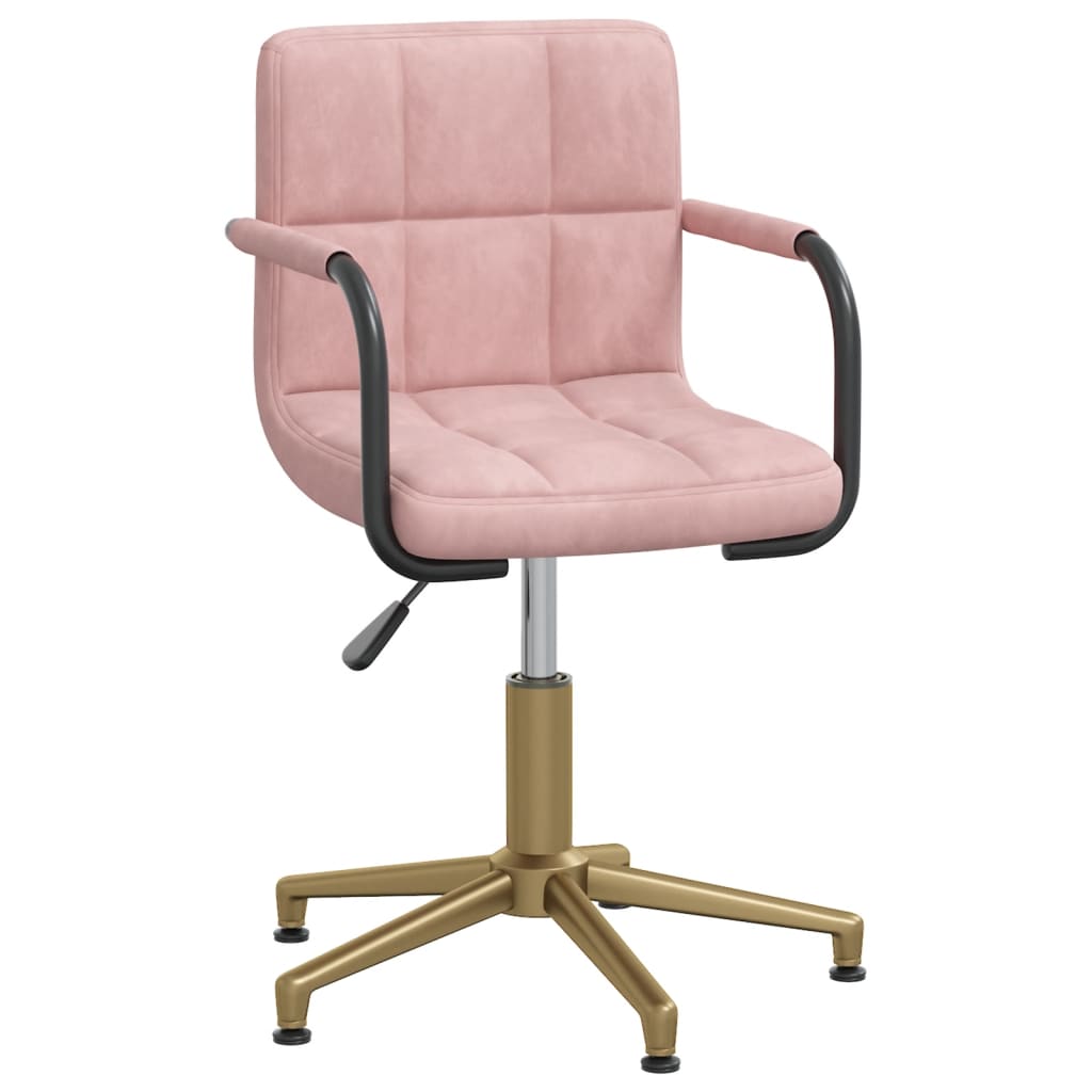 

vidaXL Eetkamerstoelen draaibaar 6 st fluweel roze