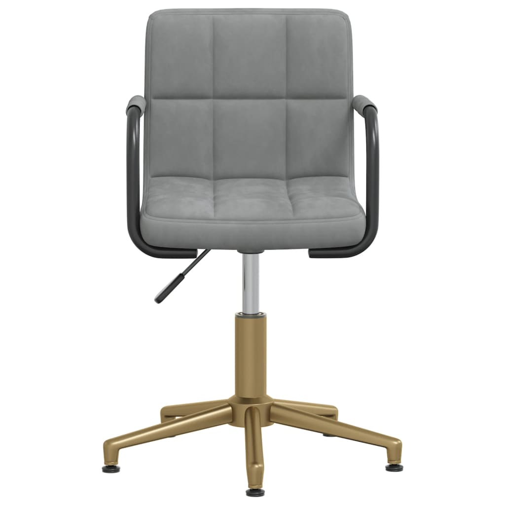 vidaXL Pasukama biuro kėdė, šviesiai pilkos spalvos, aksomas (334856)