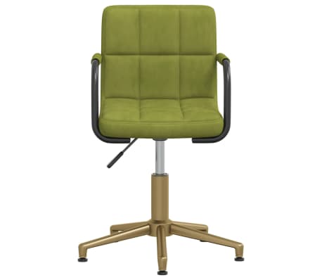 vidaXL Pasukama biuro kėdė, šviesiai žalios spalvos, aksomas (334858)