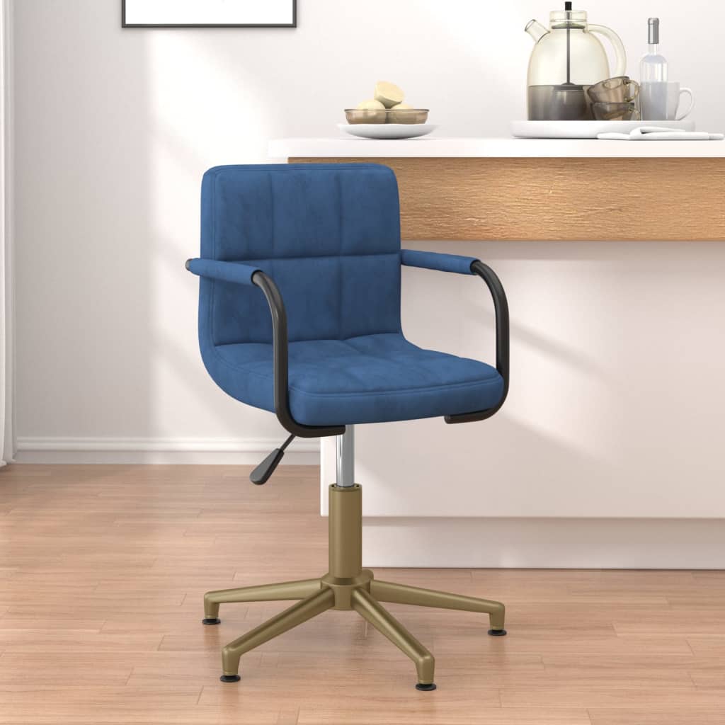 Pasukama biuro kėdė, mėlynos spalvos, aksomas (334860)