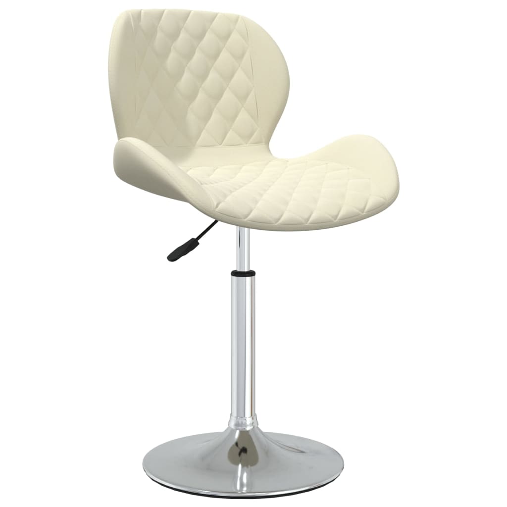 

vidaXL Eetkamerstoelen draaibaar 4 st fluweel crèmekleurig