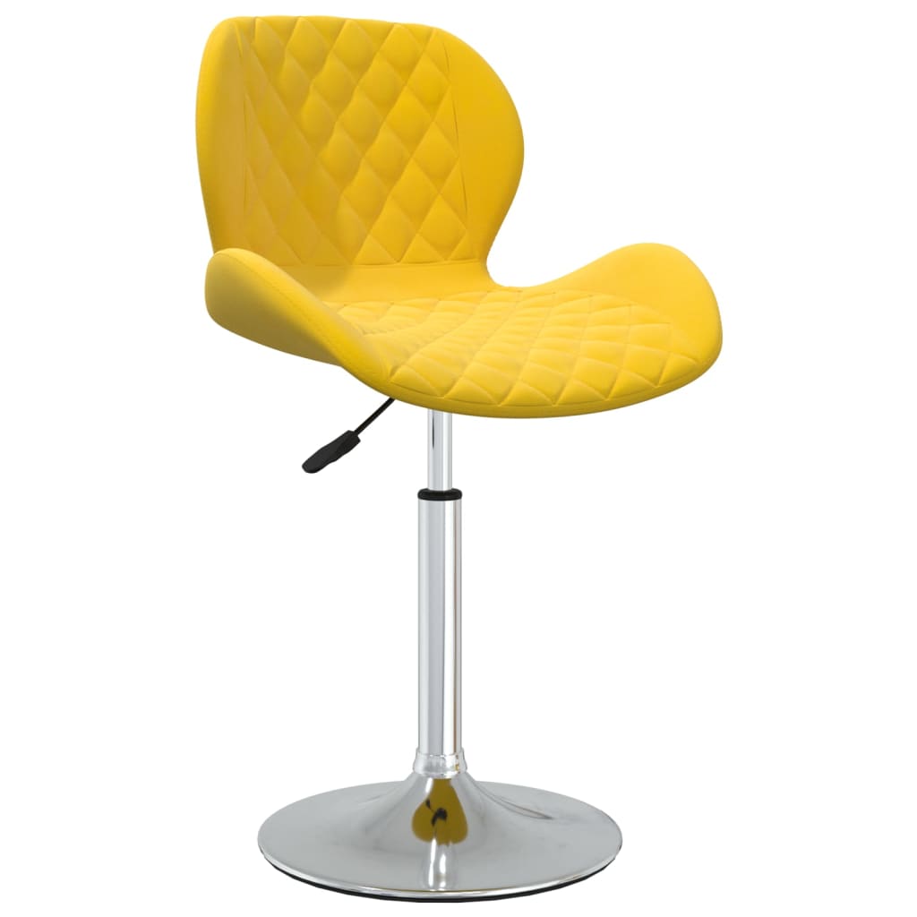 

vidaXL Eetkamerstoelen draaibaar 4 st fluweel mosterdgeel