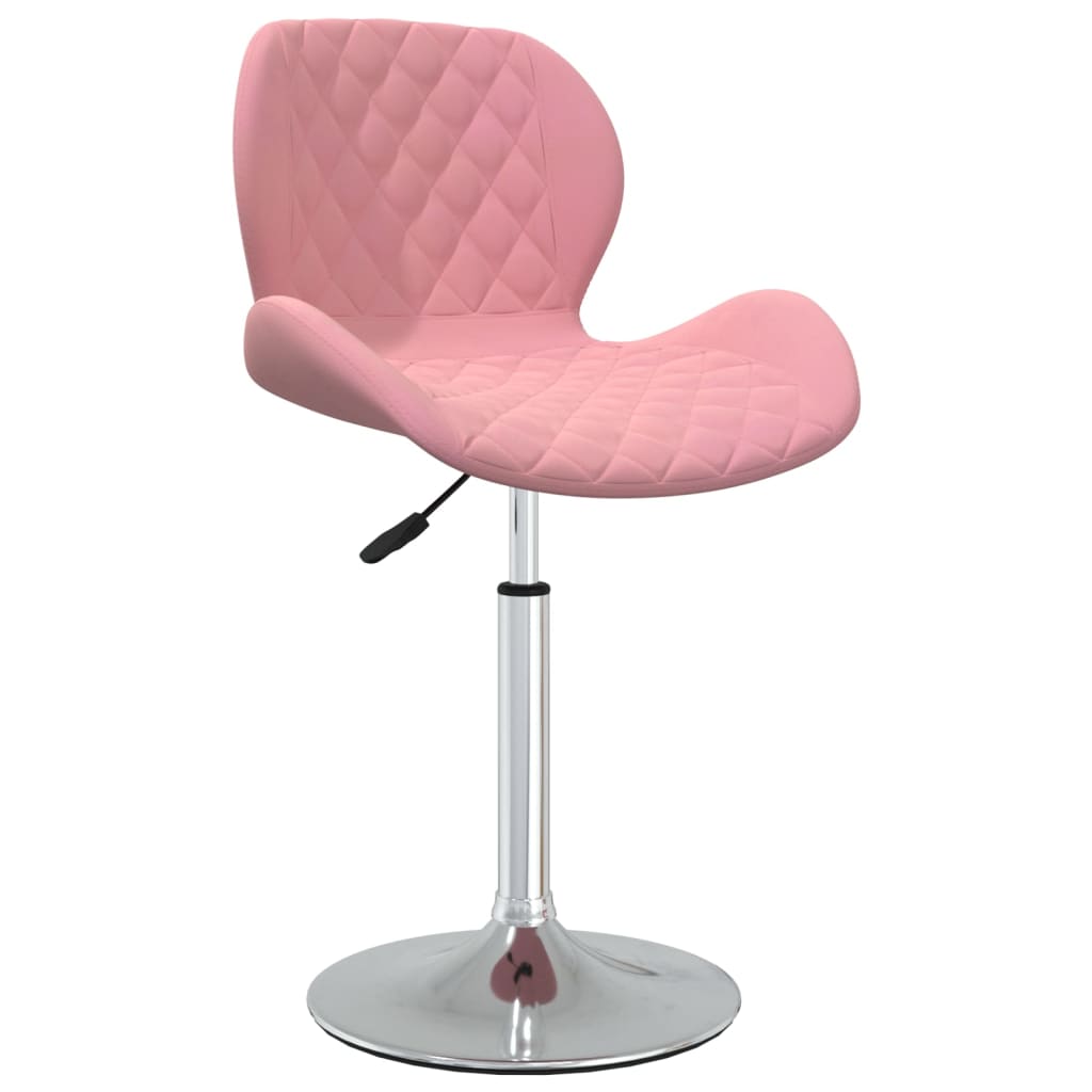 

vidaXL Eetkamerstoelen draaibaar 6 st fluweel roze