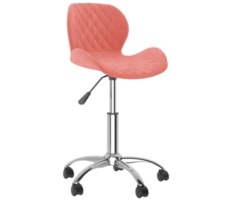 vidaXL Chaises à dîner pivotantes 4 pcs Rose Velours