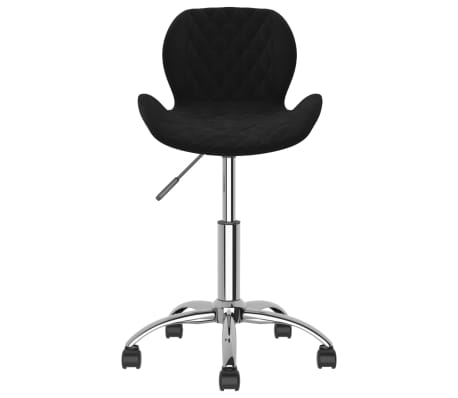 vidaXL Chaise pivotante de bureau Noir Velours