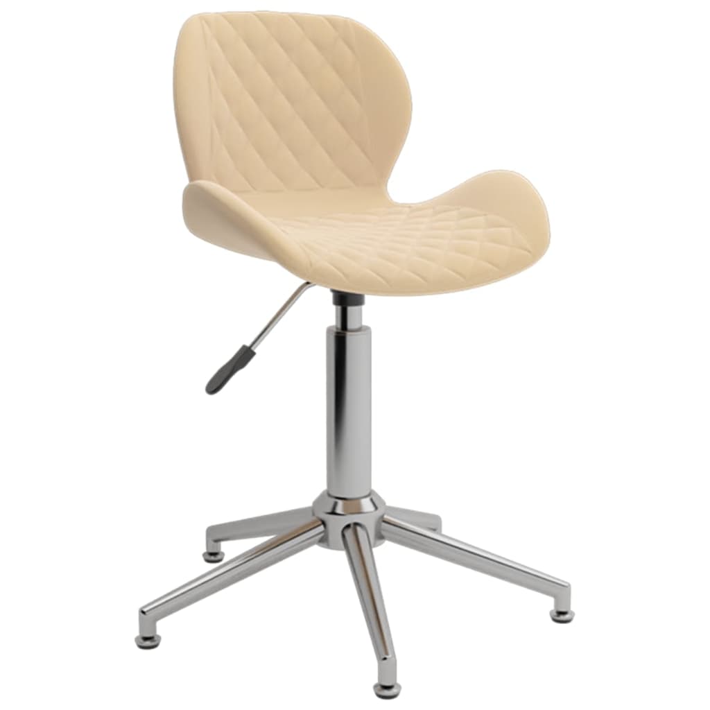 

vidaXL Eetkamerstoelen draaibaar 4 st fluweel crèmekleurig