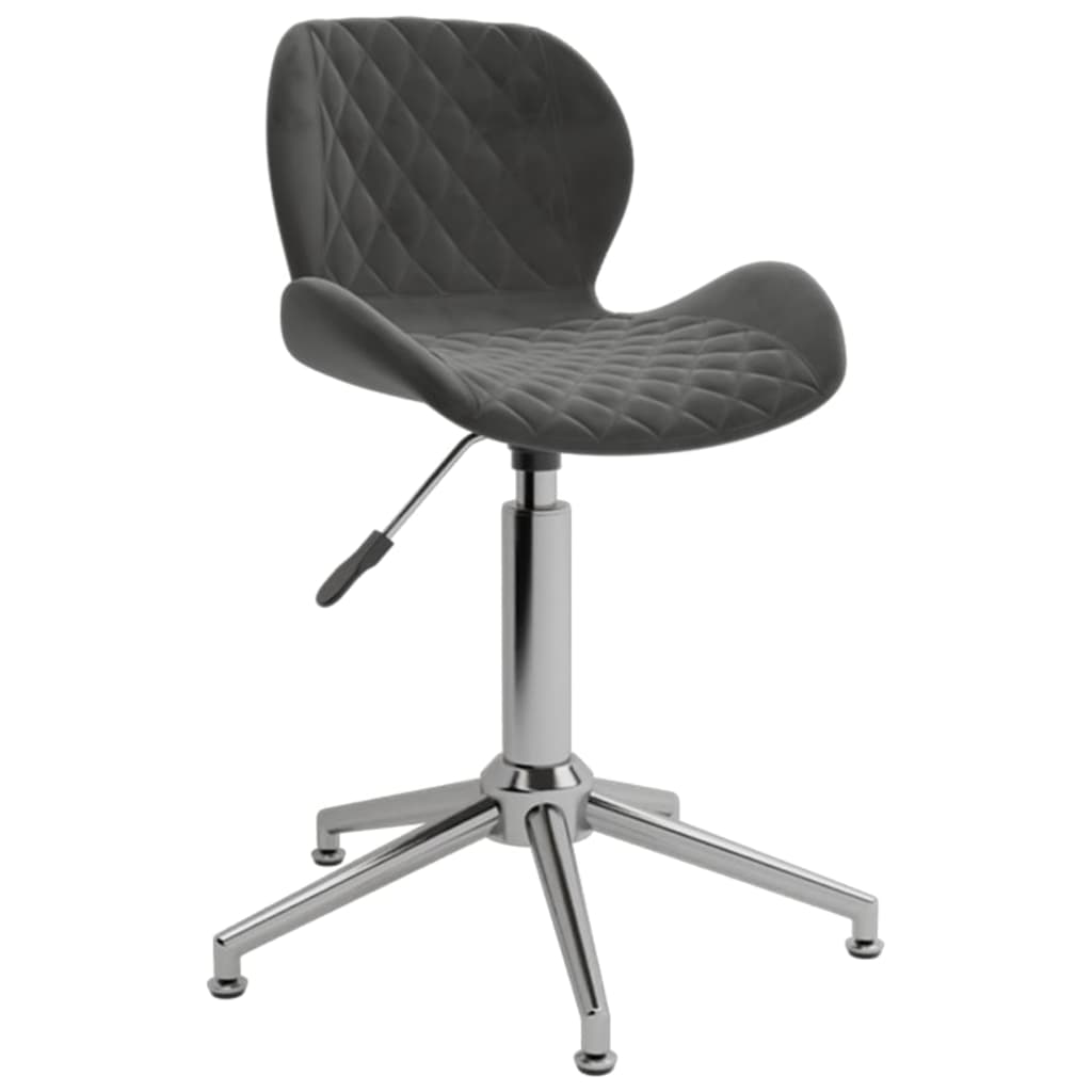 

vidaXL Eetkamerstoelen draaibaar 4 st fluweel donkergrijs