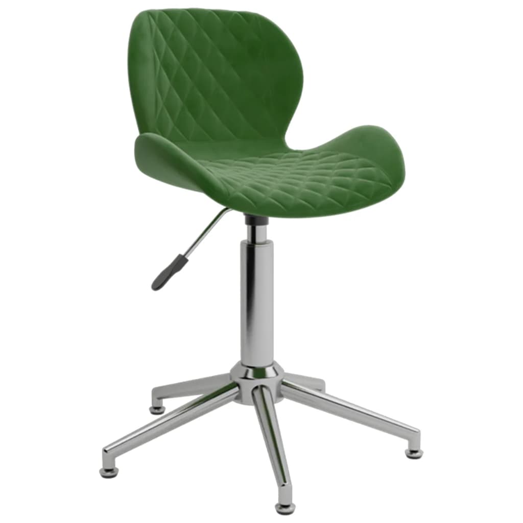 

vidaXL Eetkamerstoelen draaibaar 4 st fluweel donkergroen