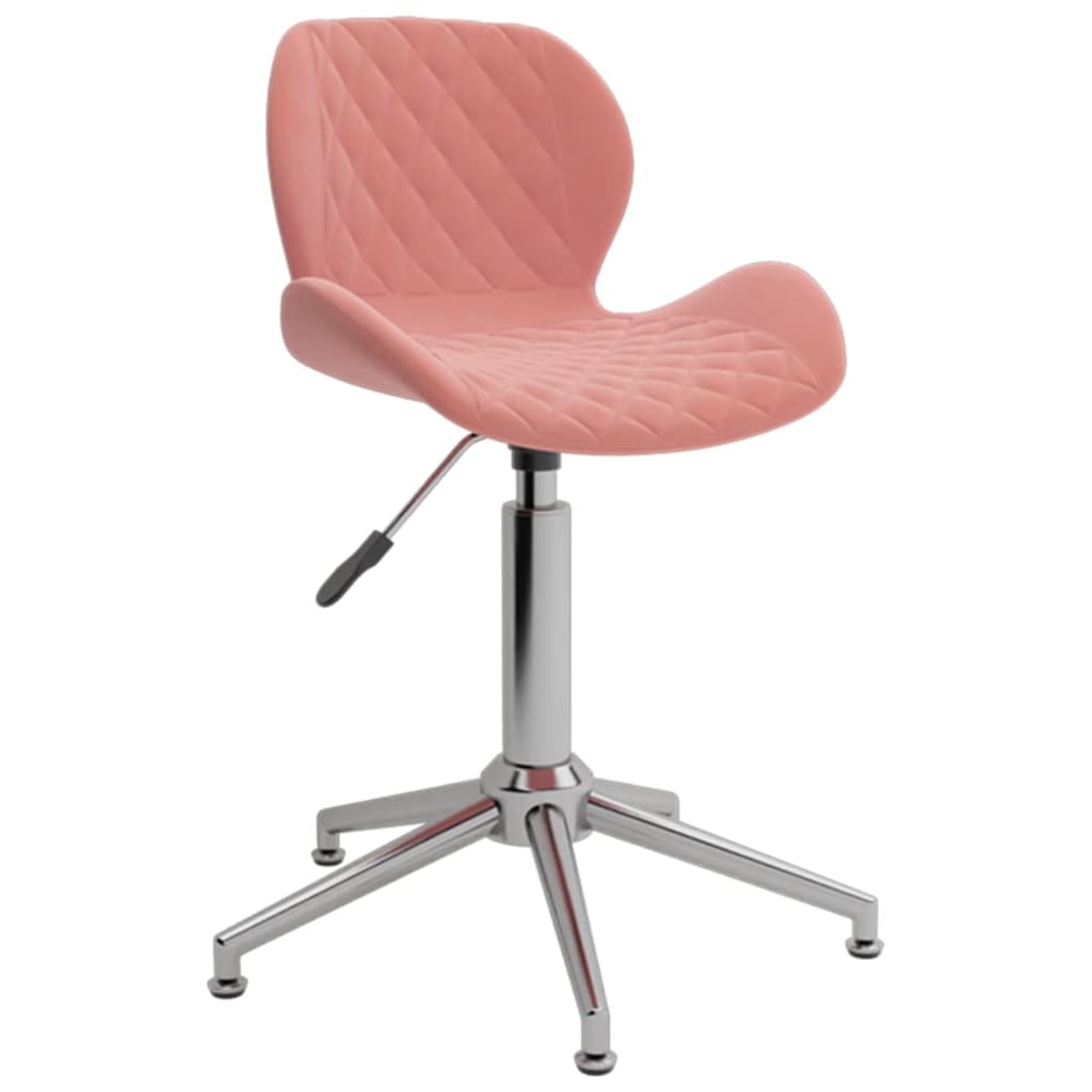 vidaXL Chaises pivotantes à manger lot de 4 rose velours