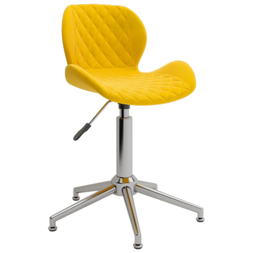 

vidaXL Eetkamerstoelen draaibaar 4 st fluweel mosterdgeel