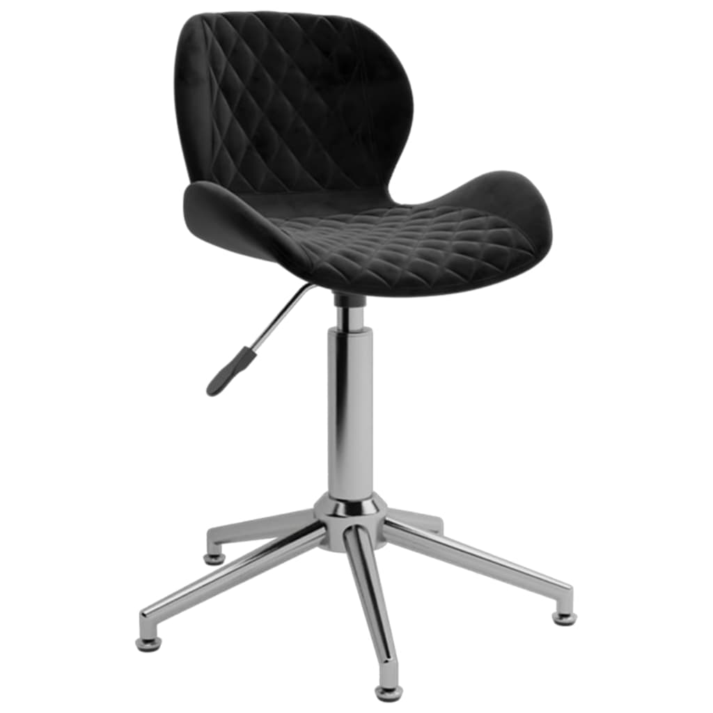 

vidaXL Eetkamerstoelen draaibaar 6 st fluweel zwart