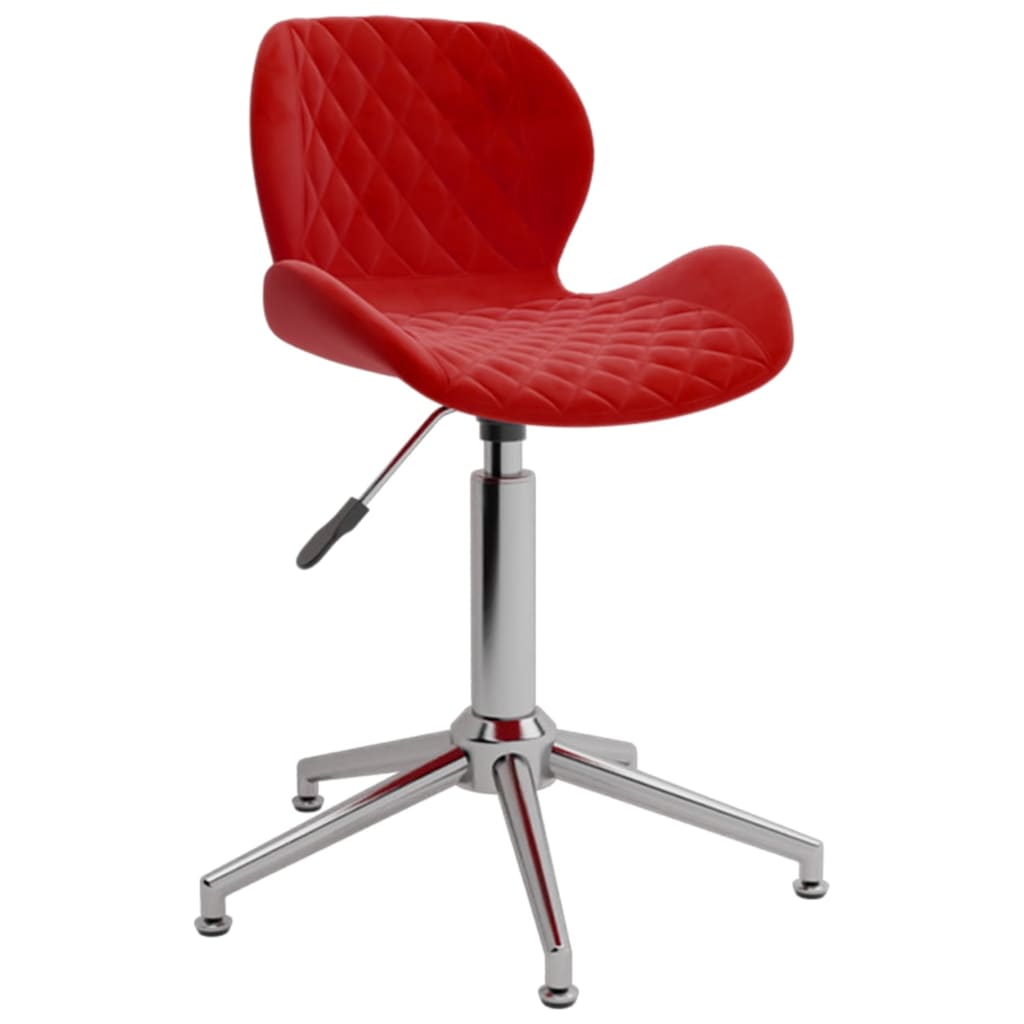 

vidaXL Eetkamerstoelen draaibaar 6 st fluweel wijnrood