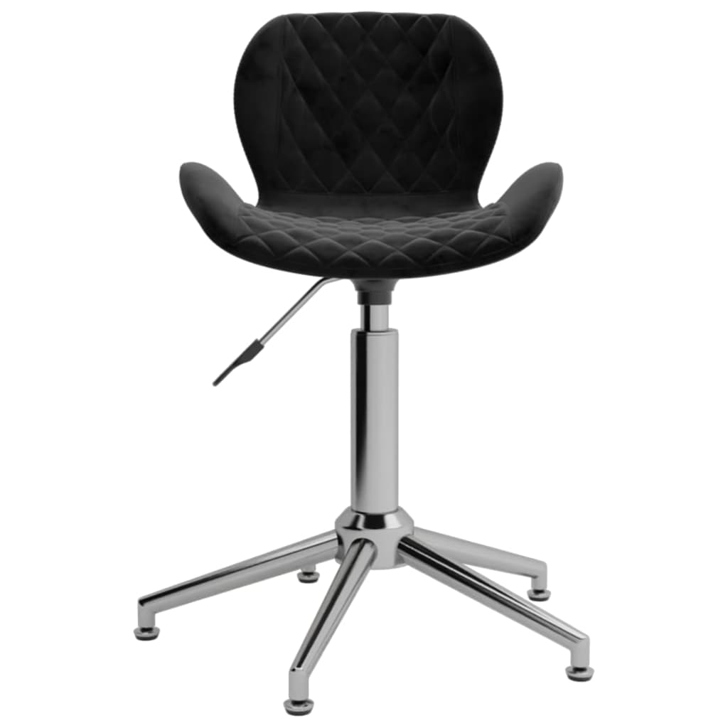 vidaXL Chaise pivotante de bureau Noir Velours