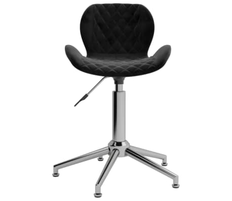 vidaXL Chaise pivotante de bureau Noir Velours