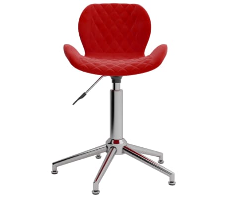 vidaXL Chaise pivotante de bureau Rouge bordeaux Velours