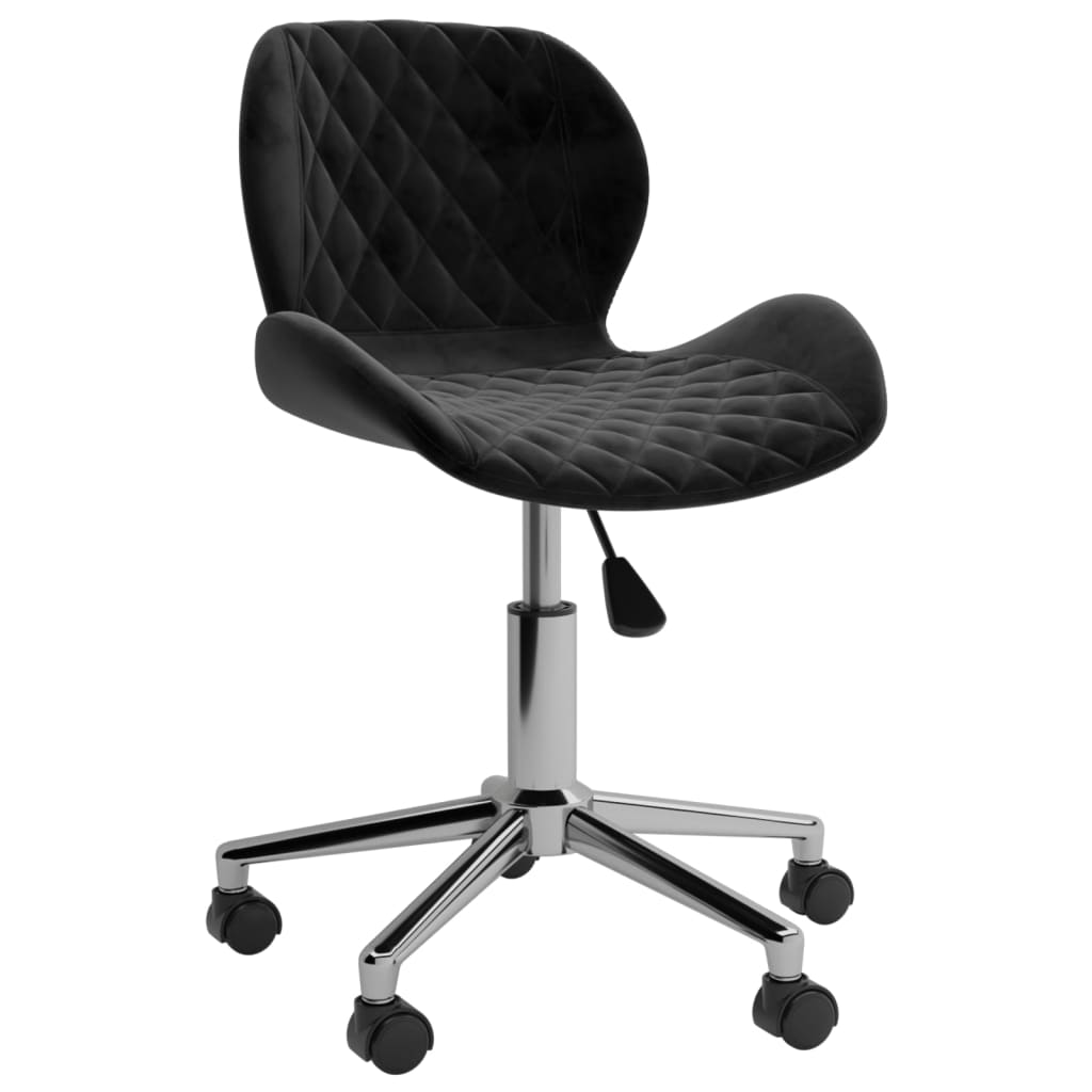 

vidaXL Eetkamerstoelen draaibaar 6 st fluweel zwart