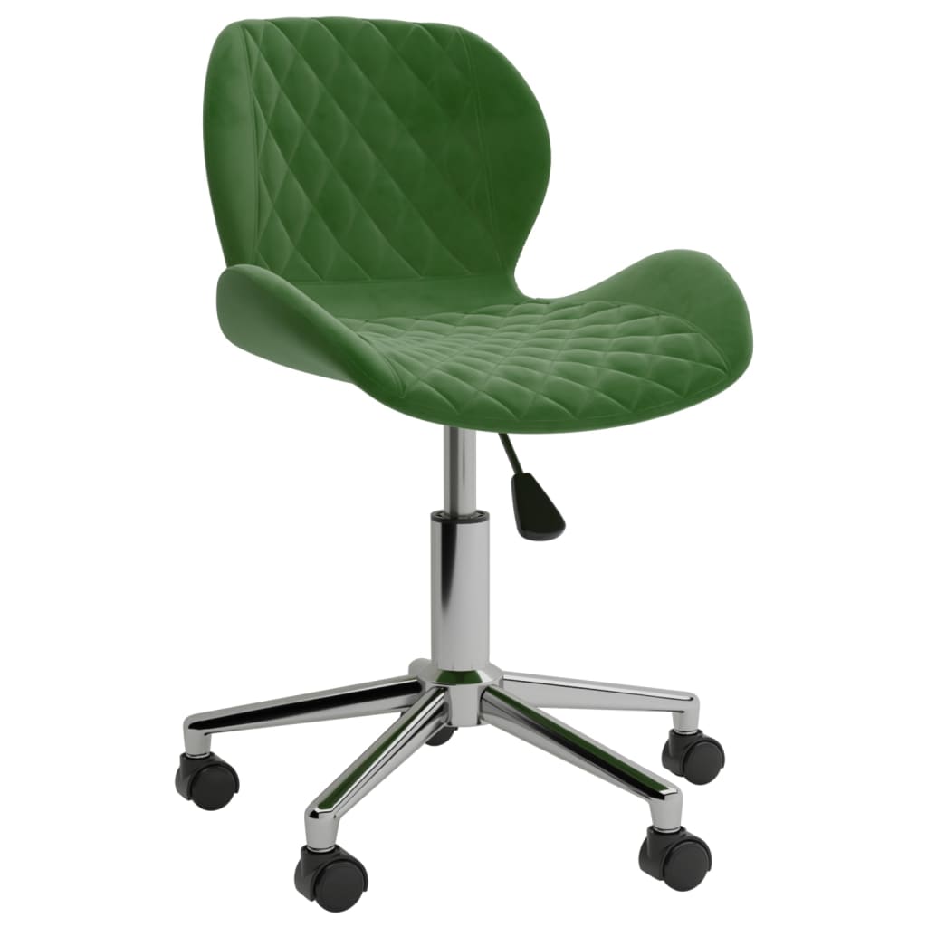 

vidaXL Eetkamerstoelen draaibaar 6 st fluweel donkergroen